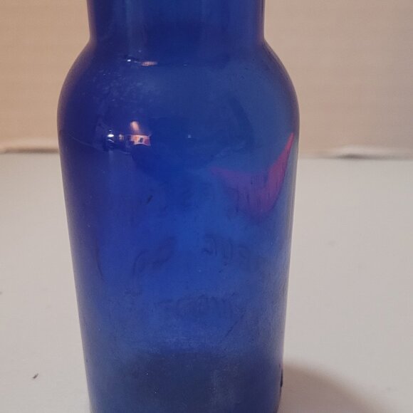 Antique BROMO SELTZER 4" Bottle Cobalt Blue Emerson Drug Co. Baltimore MD 1920s - Picture 4 of 10